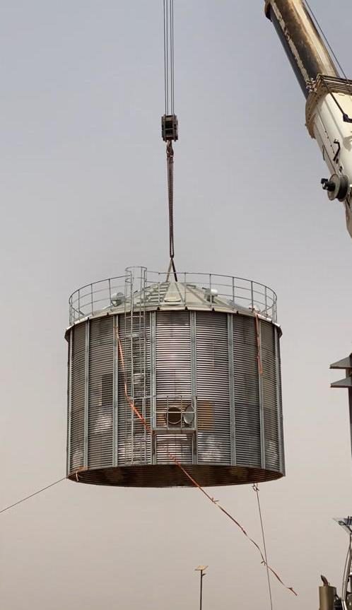 Levage de virole de silo